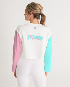 Lady YFE SpRinG wHItE Cropped Sweatshirt