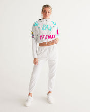 Load image into Gallery viewer, Lady YFE Wreath Cropped Windbreaker
