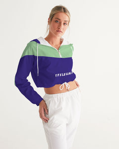 Lady YFE Lite Minty Green Cropped Windbreaker