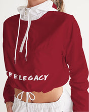 Load image into Gallery viewer, Lady YFE Rowdy Red Cropped Windbreaker
