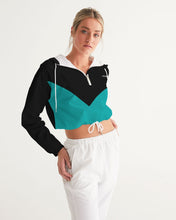 Load image into Gallery viewer, Lady YFE The great feel of TEAL Cropped Windbreaker
