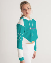 Load image into Gallery viewer, Lady YFE The great feel of TEAL Cropped Hoodie
