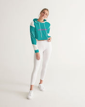 Load image into Gallery viewer, Lady YFE The great feel of TEAL Cropped Hoodie
