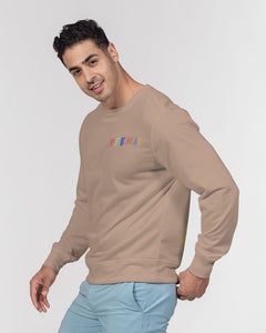 YFE MENS Fuzzy Wuzzy Lite Brown Classic French Terry Crewneck Pullover