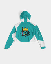 Load image into Gallery viewer, Lady YFE The great feel of TEAL Cropped Hoodie
