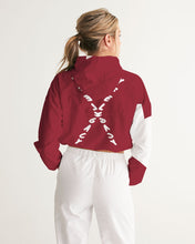 Load image into Gallery viewer, Lady YFE Rowdy Red Cropped Windbreaker
