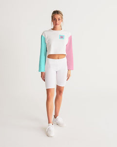 Lady YFE SpRinG wHItE Cropped Sweatshirt