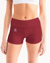 Load image into Gallery viewer, Lady YFE Rowdy Red Mid-Rise Yoga Shorts
