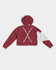 Lady YFE Rowdy Red Cropped Windbreaker