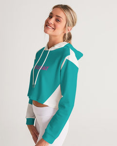 Lady YFE The great feel of TEAL Cropped Hoodie