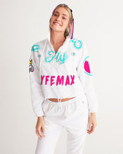 Load image into Gallery viewer, Lady YFE Wreath Cropped Windbreaker
