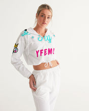 Load image into Gallery viewer, Lady YFE Wreath Cropped Windbreaker
