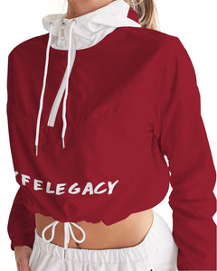 Lady YFE Rowdy Red Cropped Windbreaker