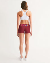 Load image into Gallery viewer, Lady YFE Rowdy Red Mid-Rise Yoga Shorts
