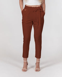 Lady YFE AutumnBrown Belted Tapered Pants