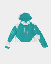 Load image into Gallery viewer, Lady YFE The great feel of TEAL Cropped Hoodie
