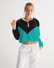 Load image into Gallery viewer, Lady YFE The great feel of TEAL Cropped Windbreaker
