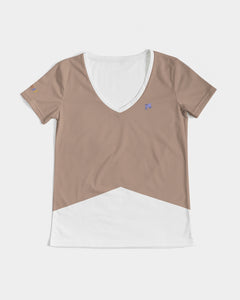 Lady YFE Fuzzy Wuzzy Lite Brown V-Neck Tshirt