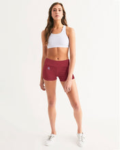 Load image into Gallery viewer, Lady YFE Rowdy Red Mid-Rise Yoga Shorts
