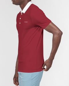 YFE MENS Rowdy Red Slim Fit Short Sleeve Polo